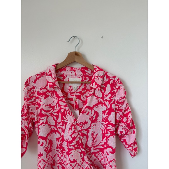 Lilly Pulitzer Ibby Skirted Romper – Cane Coral Crab – Medium – NWT - Picture 3 of 6